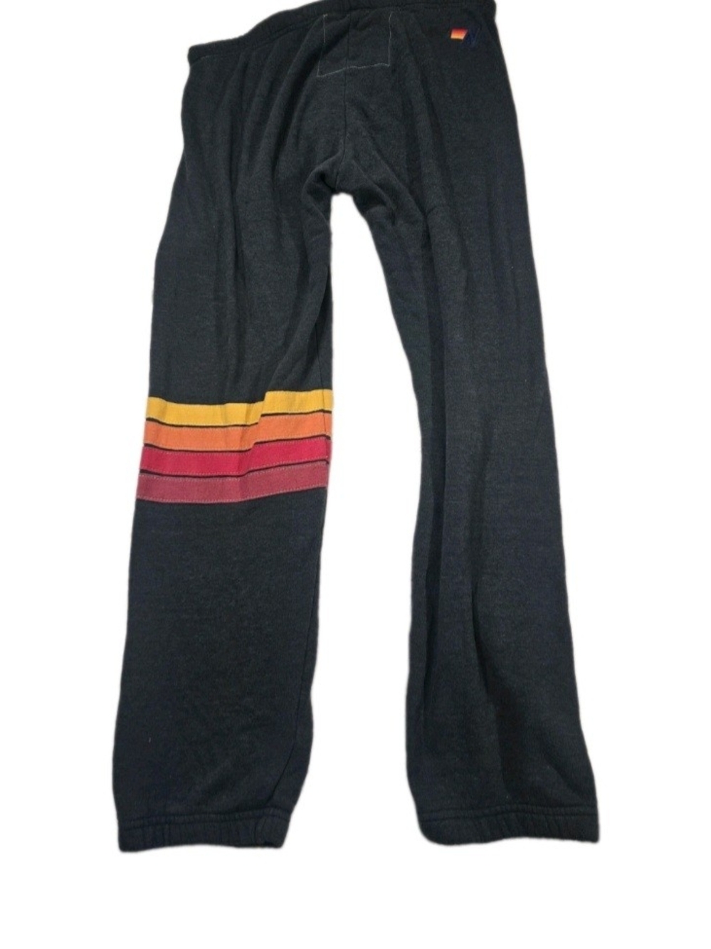 2017 Aviator Nation Mens Charcoal Sweatpants with Sunset Stripe Patch Size Med - Picture 4 of 14